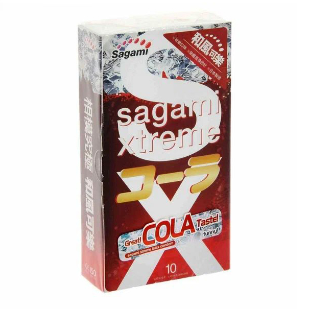 Презервативы SAGAMI Xtreme Cola 10шт. латексные со вкусом колы 