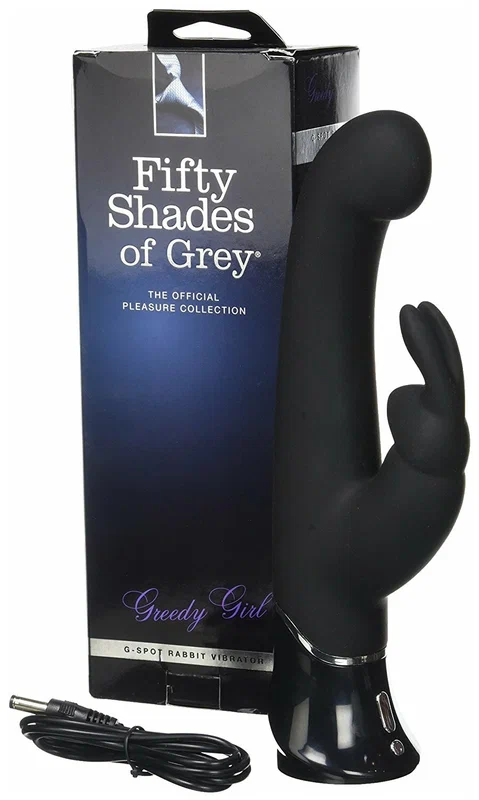 Fifty Shades of Grey Вибратор с клиторальным стимулятором Greedy Girl серый 
