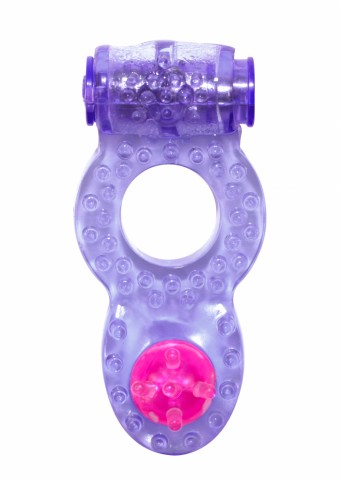 Вибро-кольцо с шариком, фиолетовое PR-15 