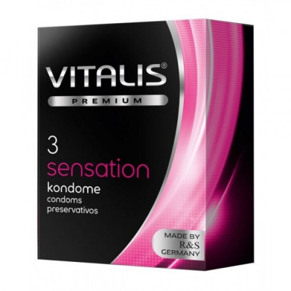 VITALIS №3 Sensation Презервативы с кольцами и точками 