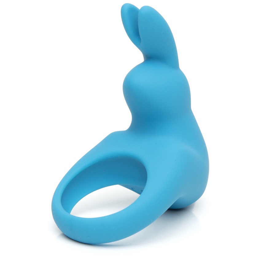 Эрекционное кольцо Happy Rabbit с вибрацией, голубое