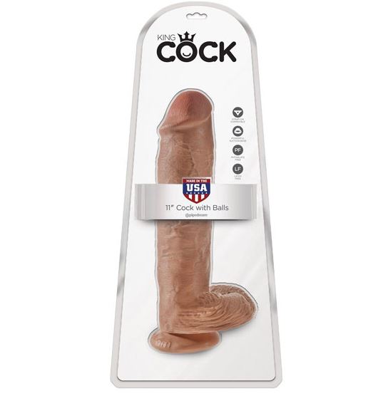 Pipedream King Cock Фаллоимитатор реалистик с мошонкой на присоске телесный 