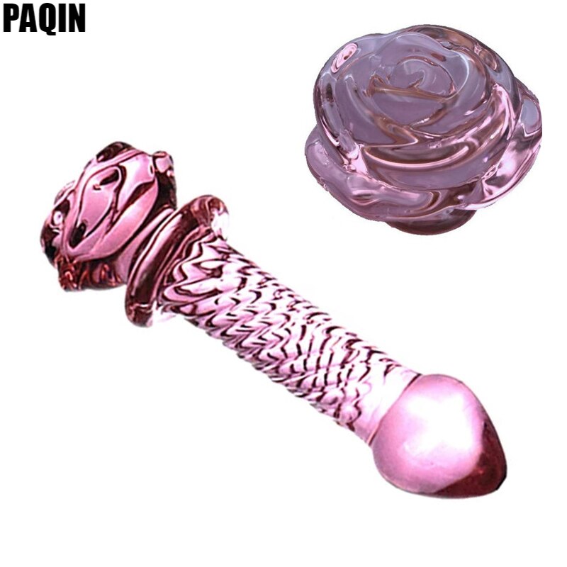 Розовая вагинально-анальная втулка, с розой, GT-31-C 