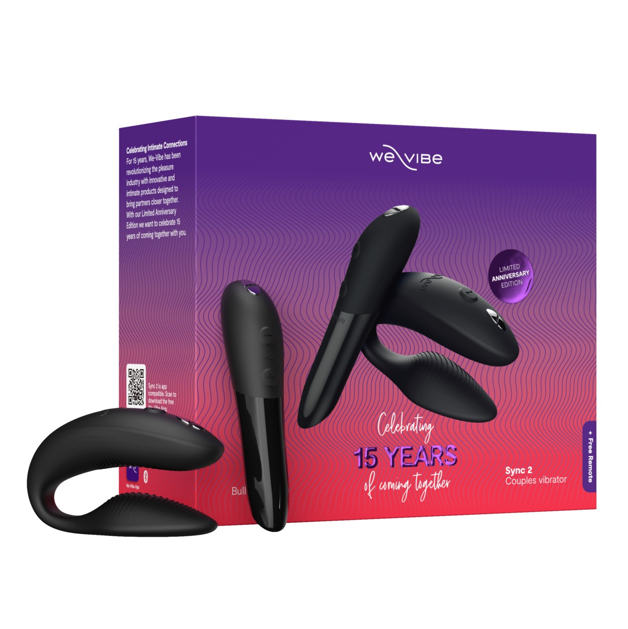 Sync 2 + Tango X / Набор вибраторов для пар We-Vibe 15 Year Anniversary Collection: Tango X + Sync 2