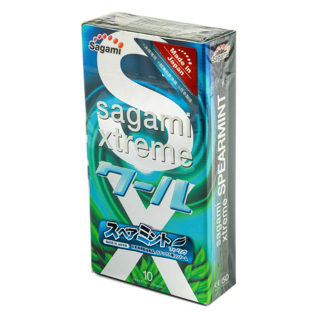 Презервативы SAGAMI Xtreme Mint 10шт. латексные со вкусом мяты 