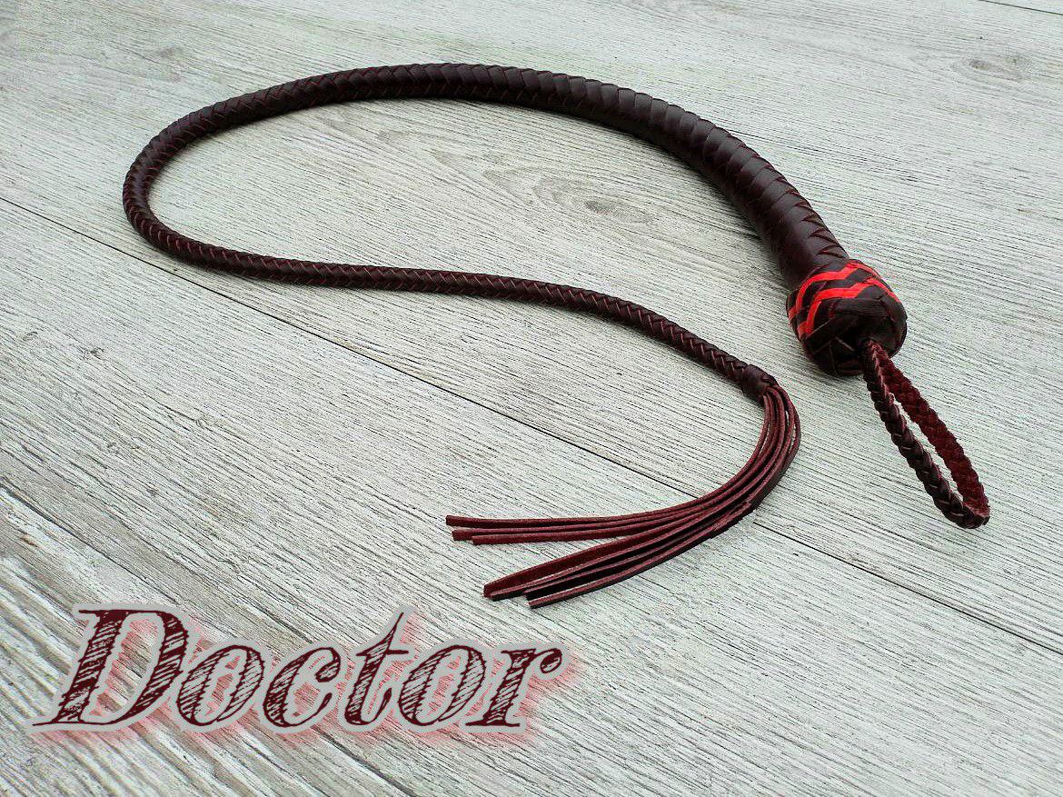Снейк бордо короткий из натуральной кожи Doctor Doc_Device 