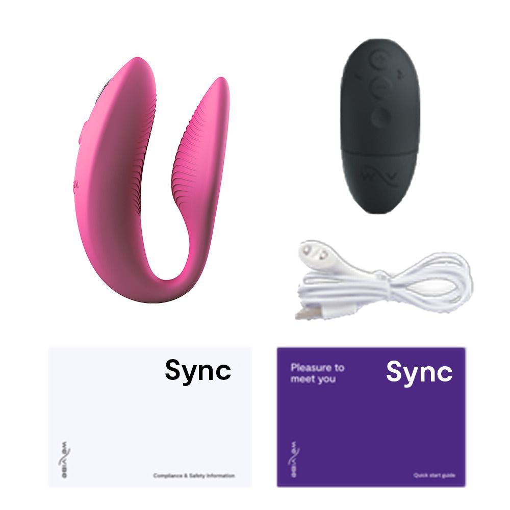 Вибратор для пар We-Vibe Sync 2 розовый двойной с пультом управления и приложением для телефона