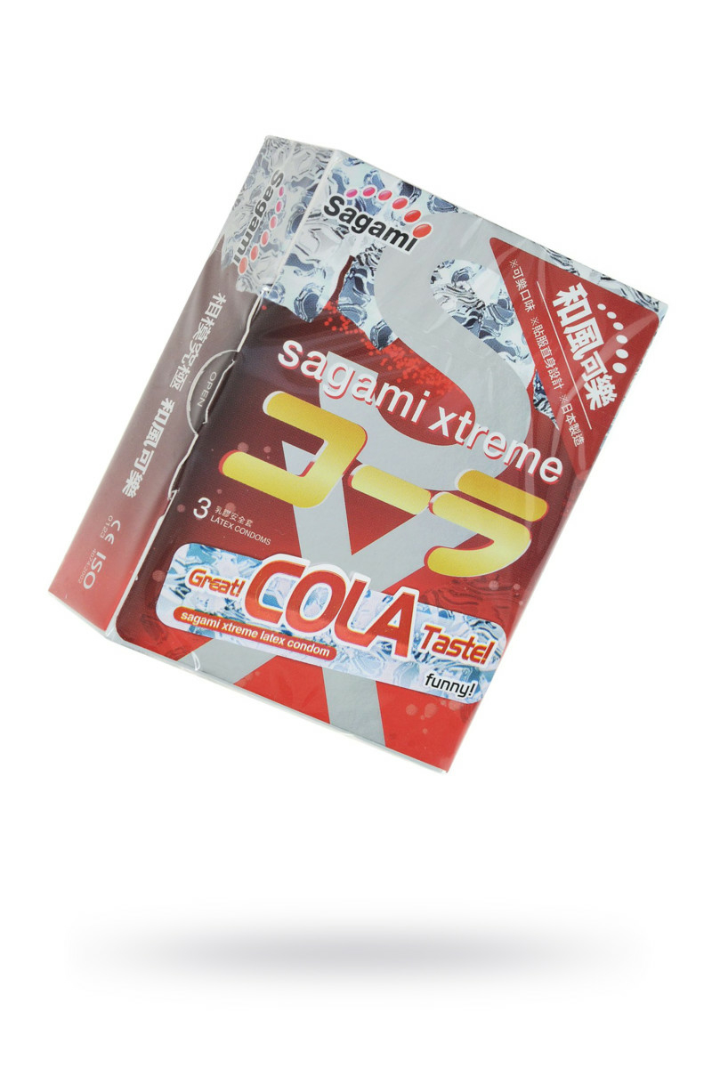 Презервативы SAGAMI Xtreme Cola 3шт. латексные со вкусом колы 