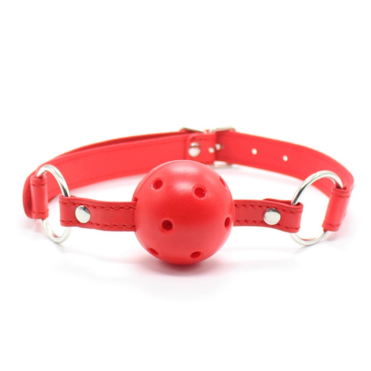 Силиконовые дышащие шарики кляп,красный, BK-33-S 